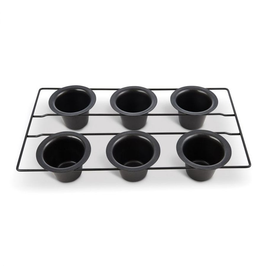 Pans, Popover, 6-Cup, Nonstick, Steel,12 - 1 COUNT