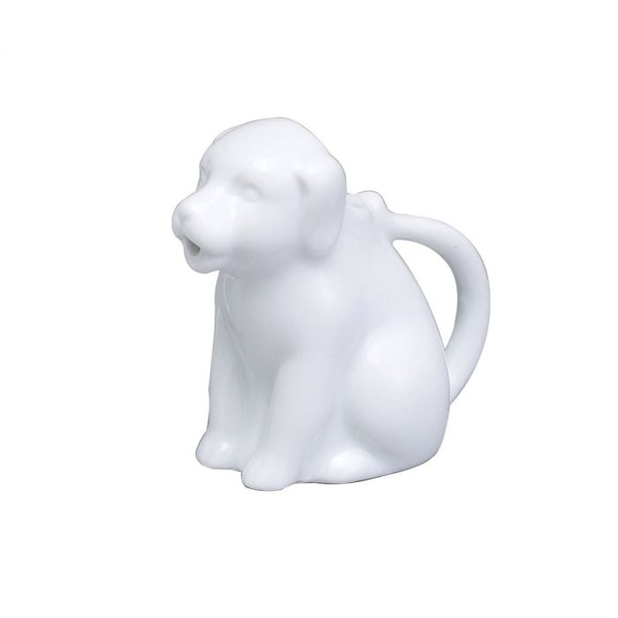 Creamers, 2 Ounce, Dog-Shaped, White, Porcelain,1 - 6 COUNT