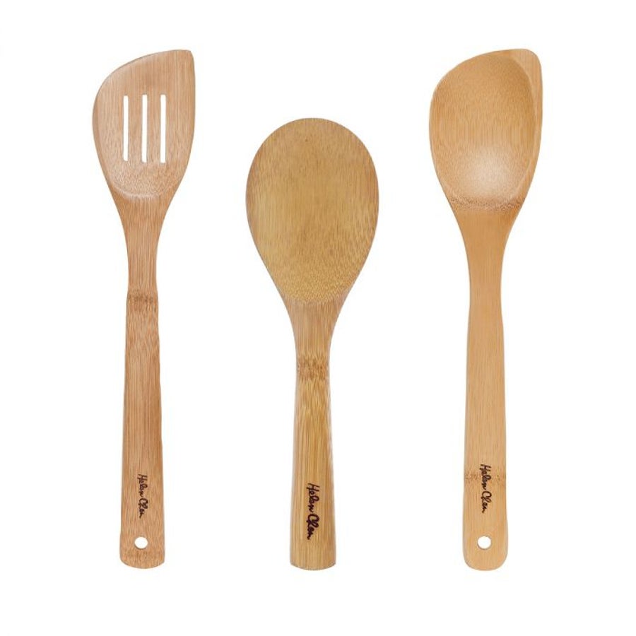 Tool Sets, Stir Fry, Spoon/Corner Spoon/Slotted Corner Spoon, Bamboo,1 - 6 COUNT