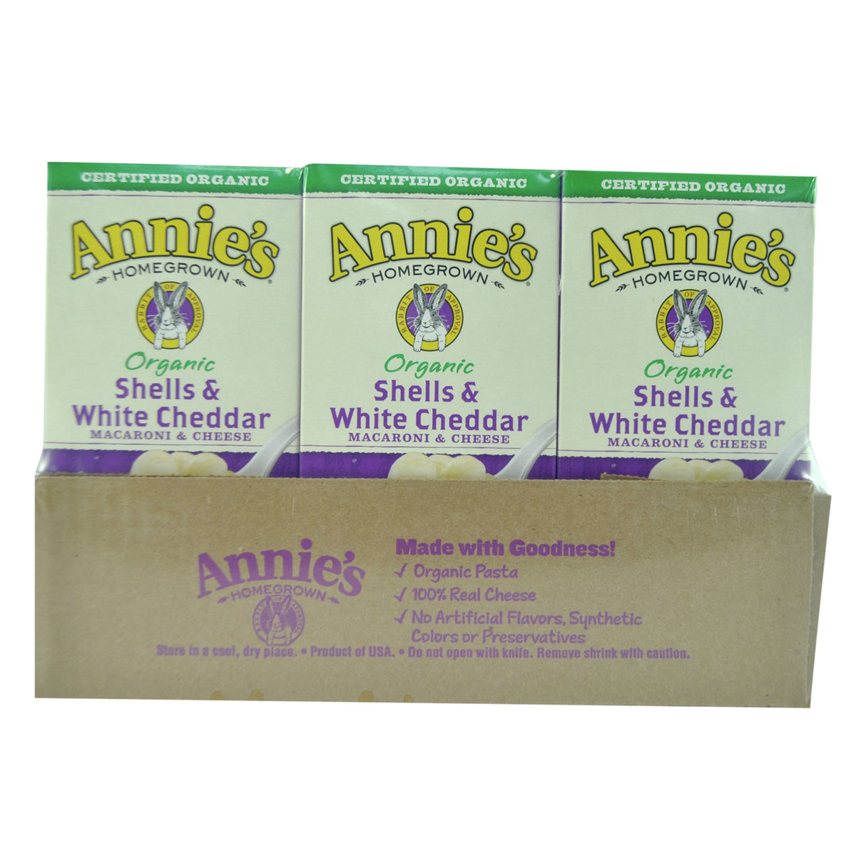 Entree, Macaroni & Cheese, White Cheddar, Shells, Dry,12 - 6 OUNCE