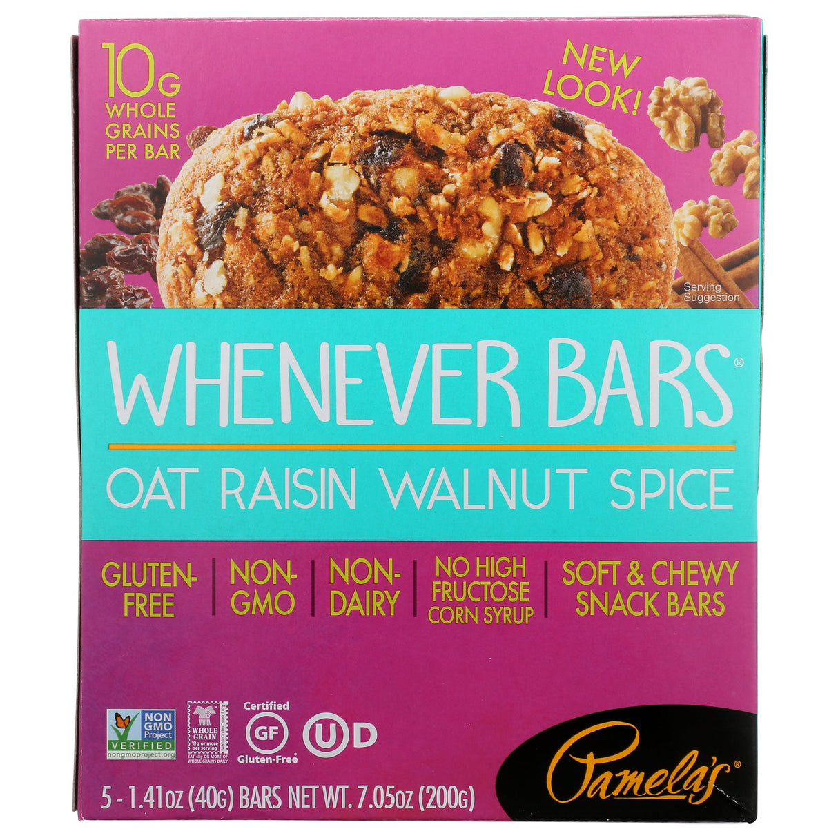Bars, Soft & Chewy, Oat/Raisin/Walnut/Spice,6 - 7.05 OUNCE