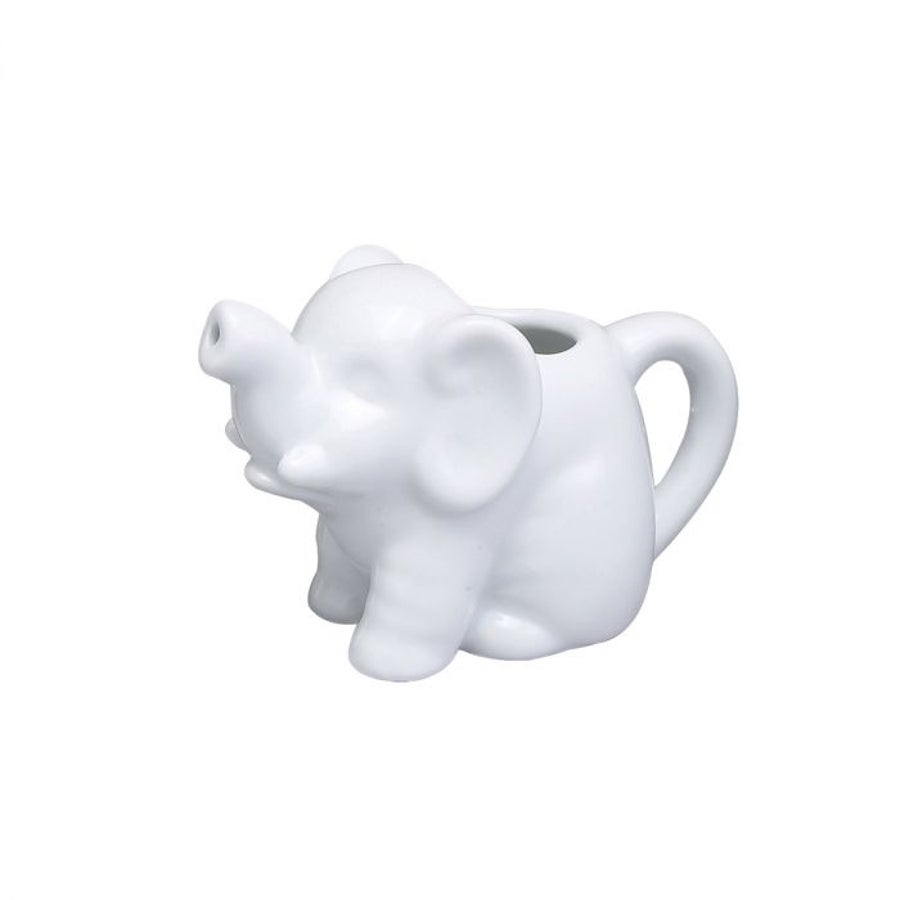 Creamers, 2 Ounce, Elephant-Shaped, White, Porcelain,1 - 6 COUNT