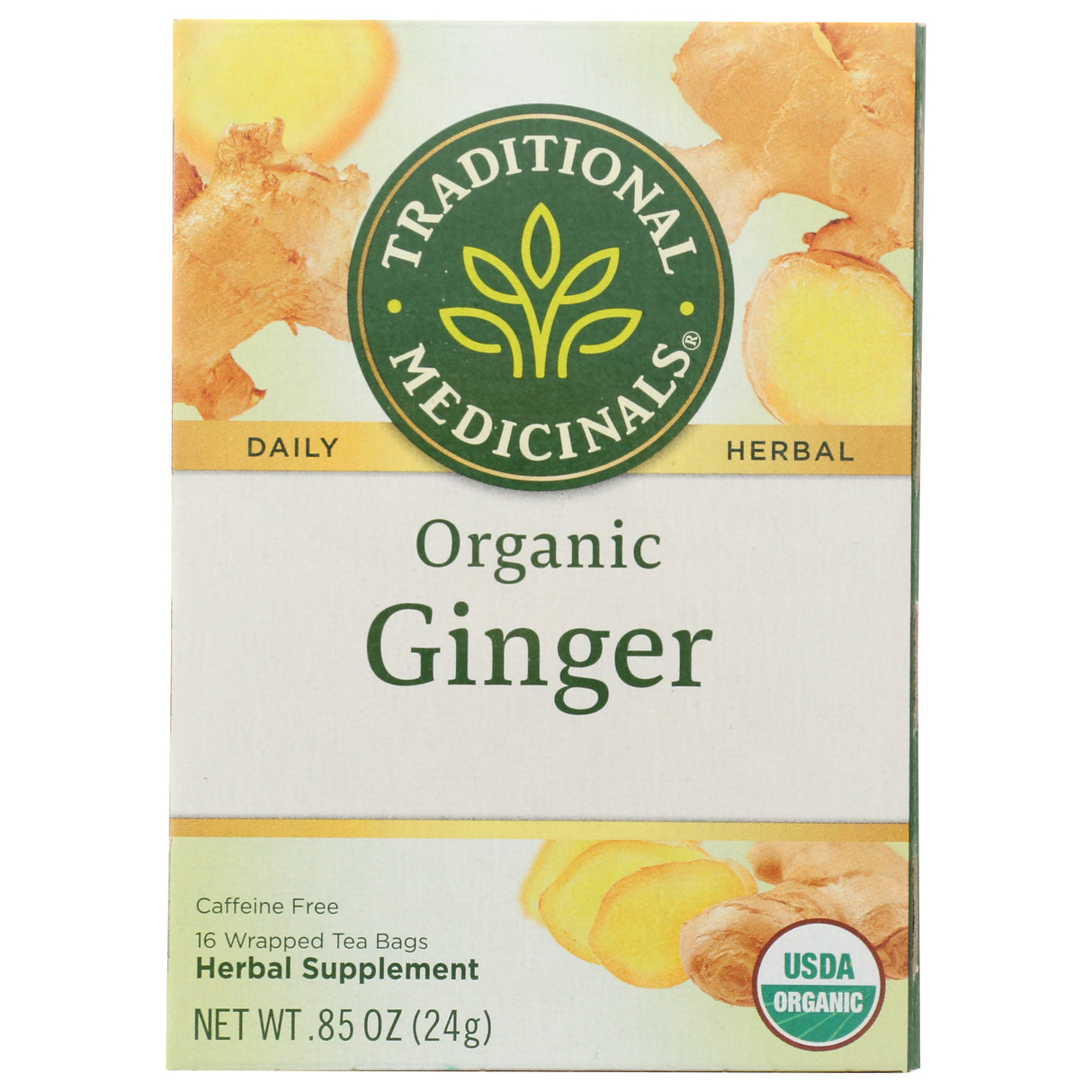 Tea, Herbal, Ginger, Individually Wrapped with String,6 - 16 COUNT
