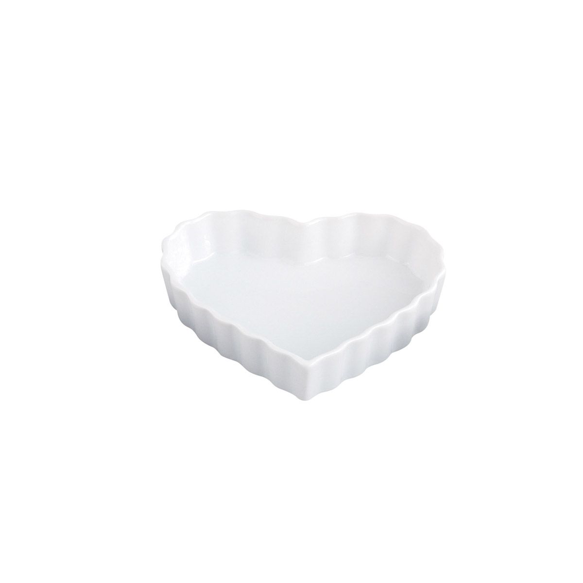 Dish, Creme Brulee, 5 Ounce, White, Heart, Porcelain,1 - 6 COUNT