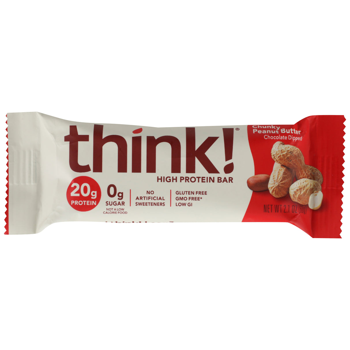 Bars, Protein, Chocolate-Dipped, Chunky Peanut Butter,10 - 2.1 OUNCE
