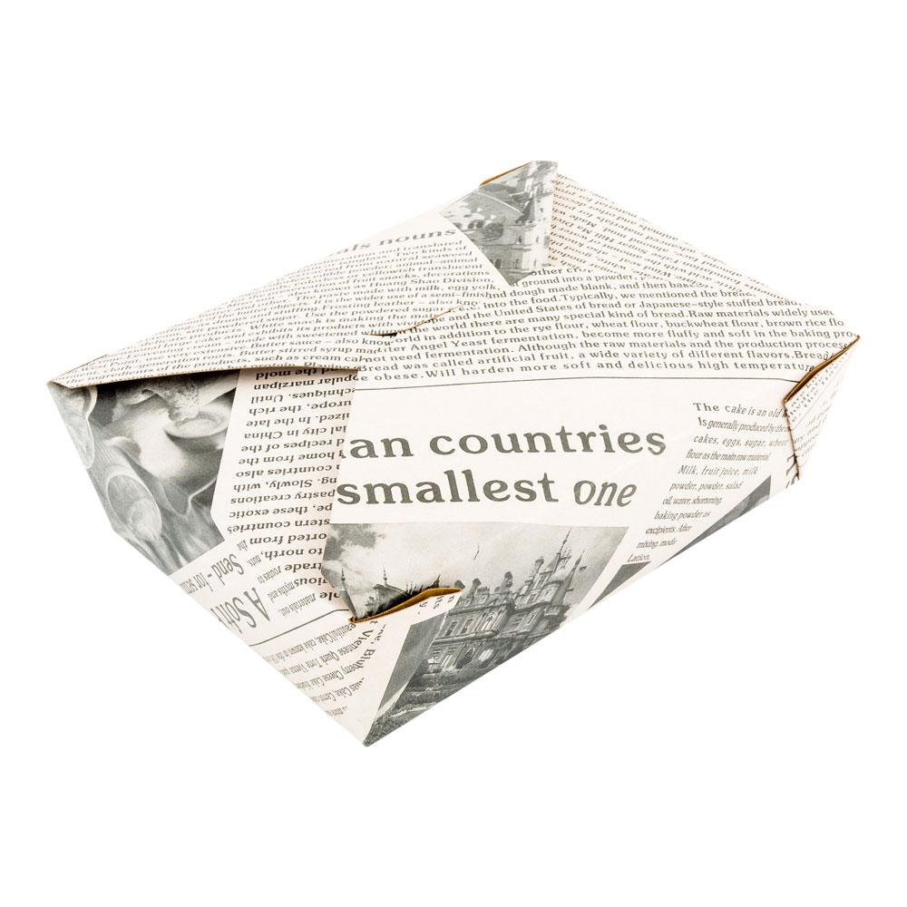 Containers, Take-Out, 71 Ounce, Paper, Newsprint, Rectangular, 8.5 x 6.25 x 2.5 Inch,1 - 50 COUNT