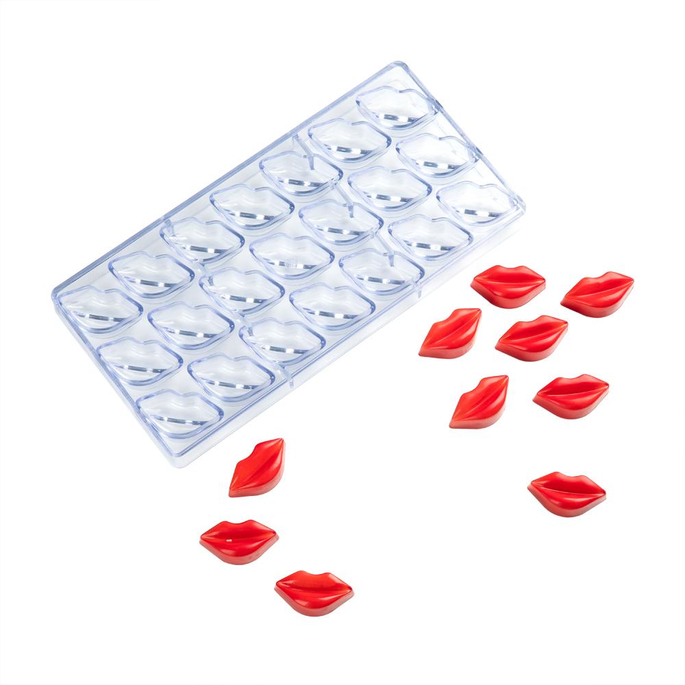 Mold, Candy, 21-Compartment, Sexy Lips, Pastry Tek Polycarbonate,1 - 1 EACH