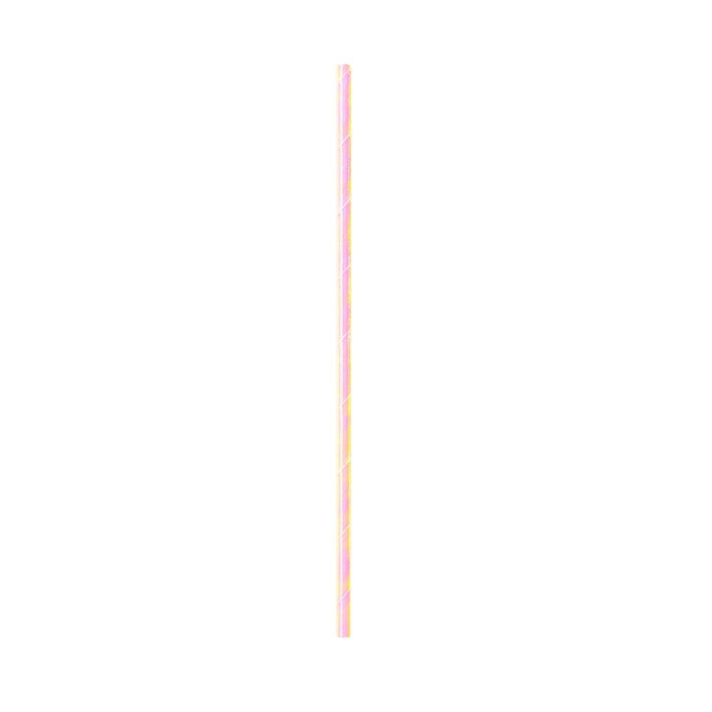 Straws, 7.75 Inch, Paper, Metallic Opal, Biodegradable,1 - 25 COUNT