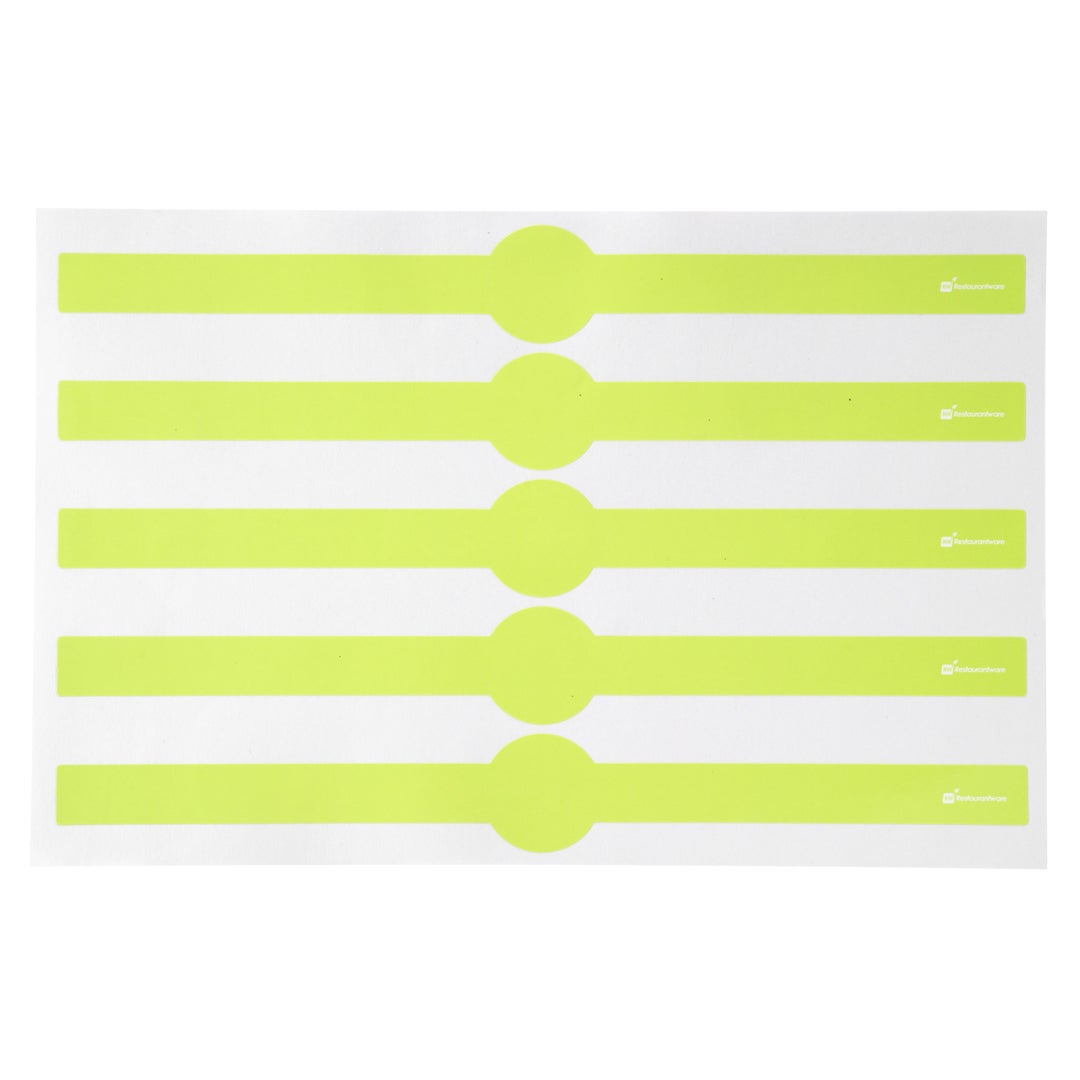 Packaging Bands, Take-Out, 12 x 1.5 Inch, Paper, Green, with Self-Adhesive Sticker,1 - 100 COUNT