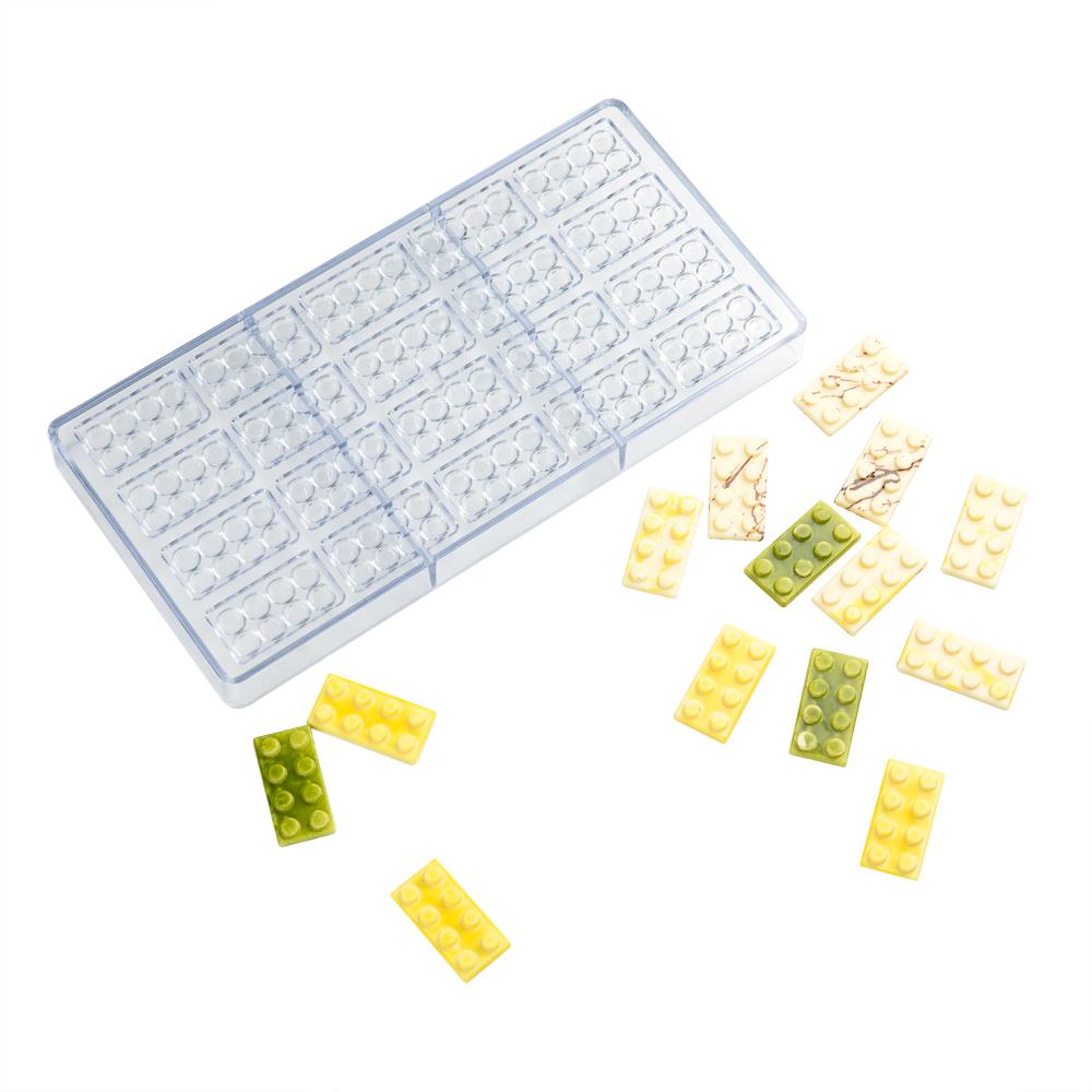 Mold, Candy, 20-Compartment, Building Block, Pastry Tek Polycarbonate,1 - 1 EACH