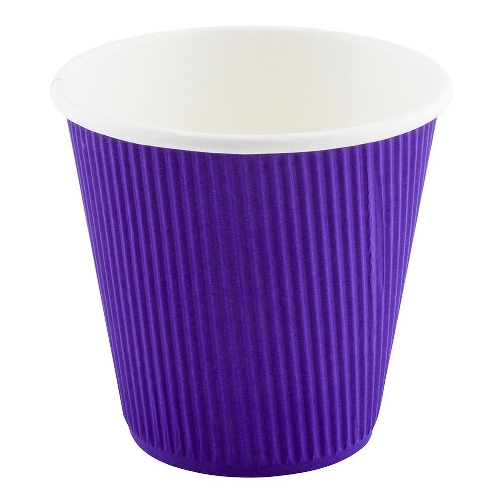 Cups, Hot, 8 Ounce, Paper, Royal Purple, Ripple Wall,1 - 25 COUNT