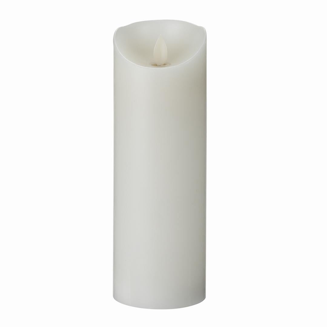 Candle, Pillar, Flameless, 3 x 8.75 Inch, White, Wax, Programmable,1 - 1 EACH
