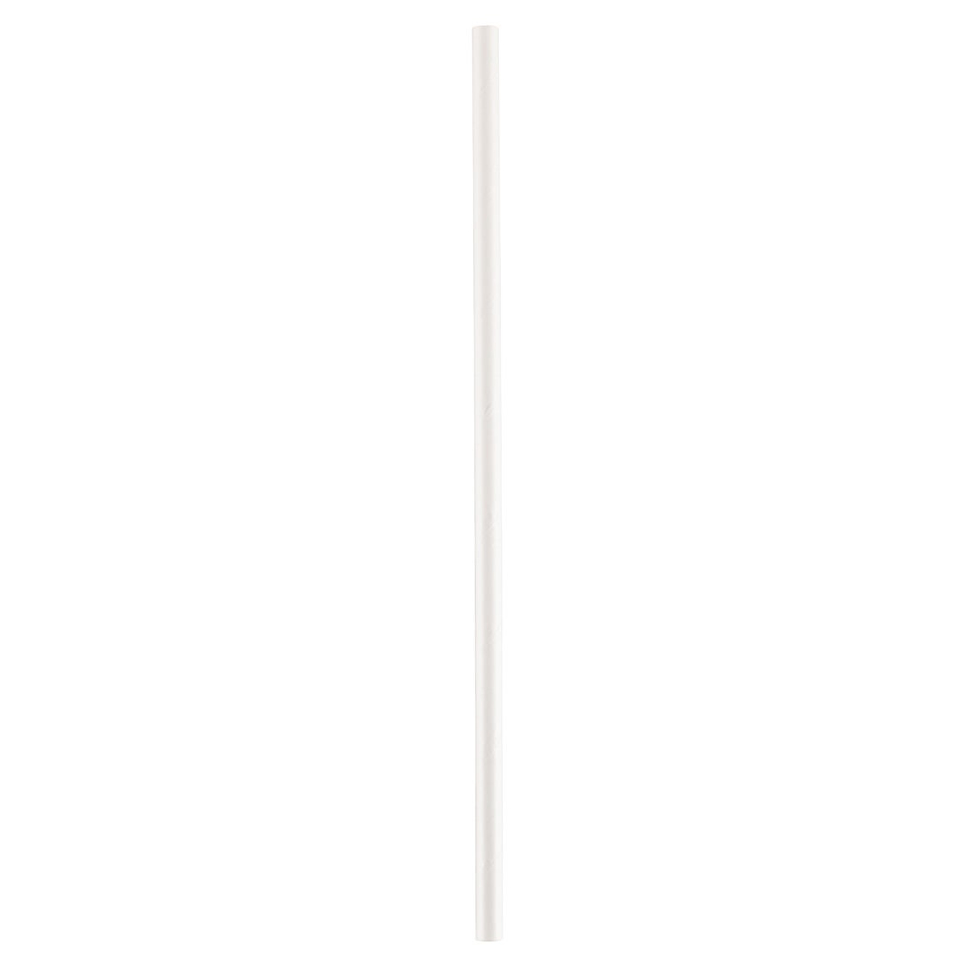Straws, 10 Inch, Paper, White, Wrapped, Biodegradable,1 - 1000 COUNT