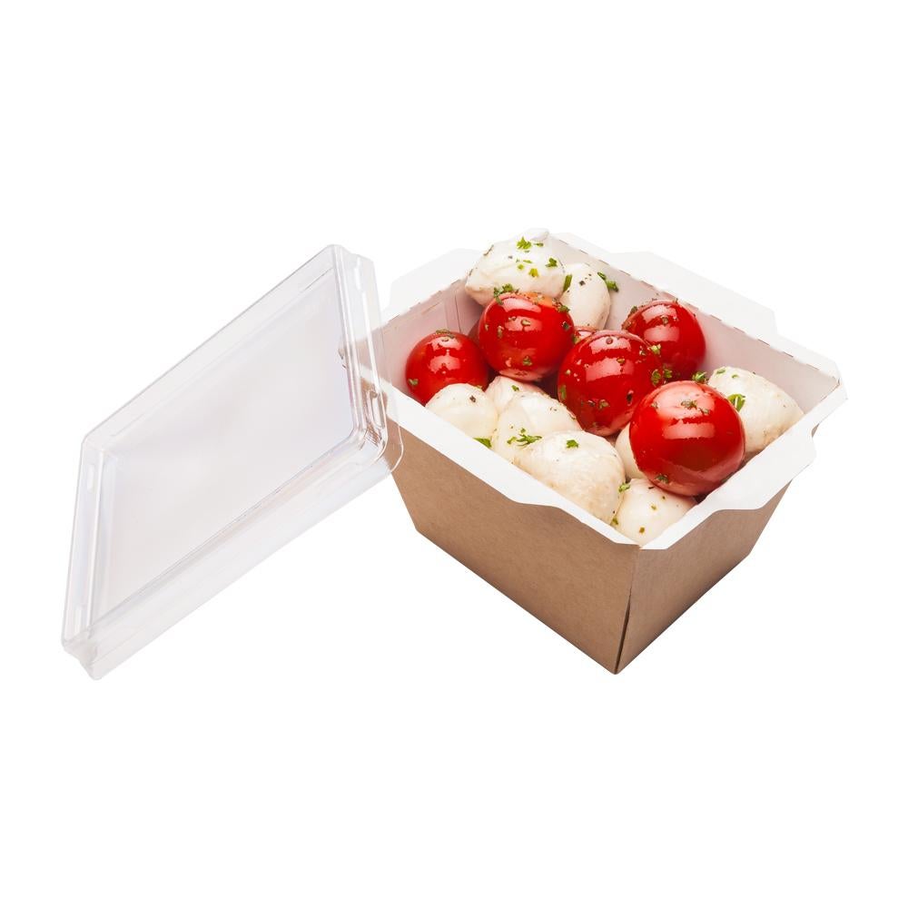 Lids, Cafe Vision, Plastic, Clear, Rectangular, PET, fits Small Click Lock Containers,1 - 50 COUNT