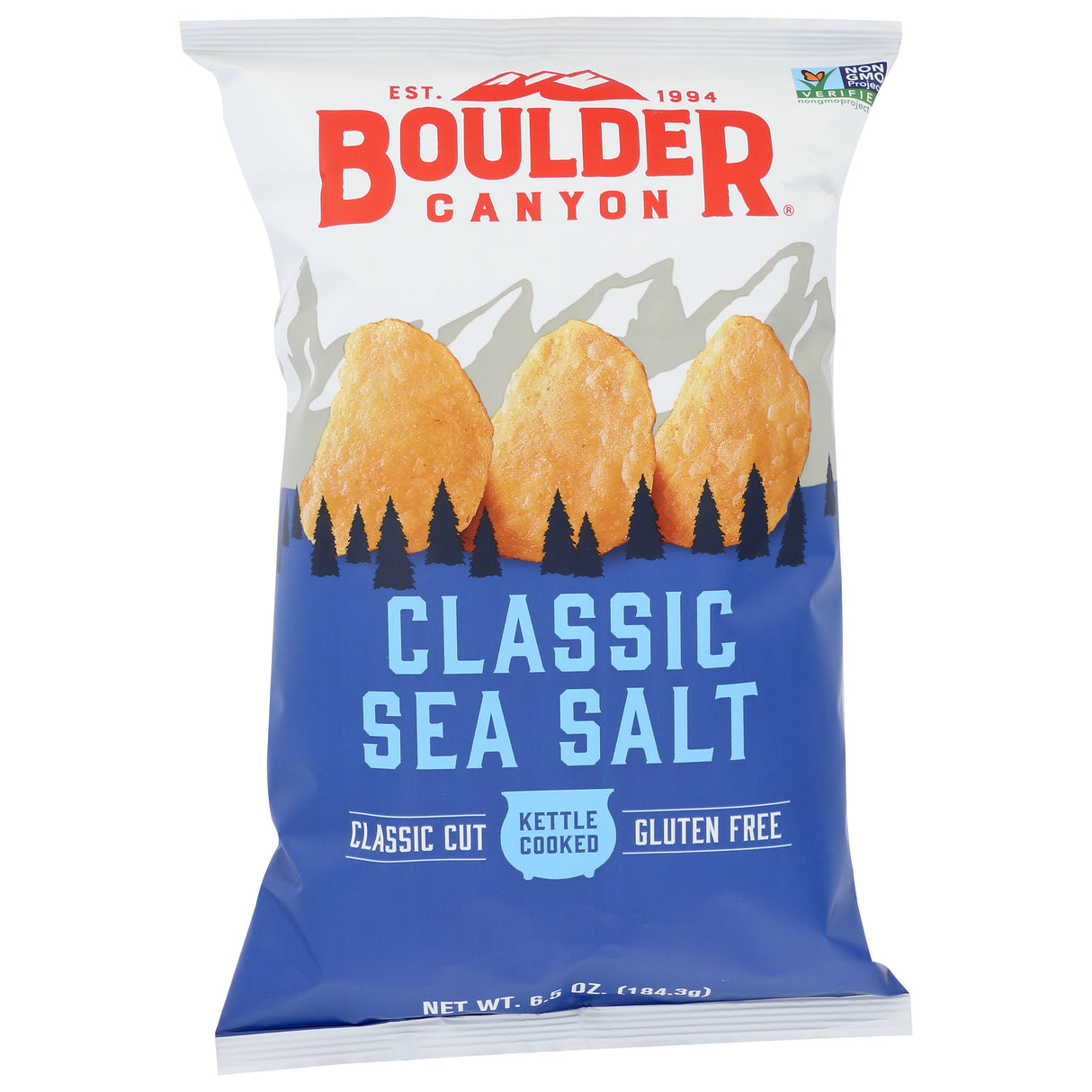 Chips, Potato, Kettle, Classic Sea Salt,12 - 6.5 OUNCE
