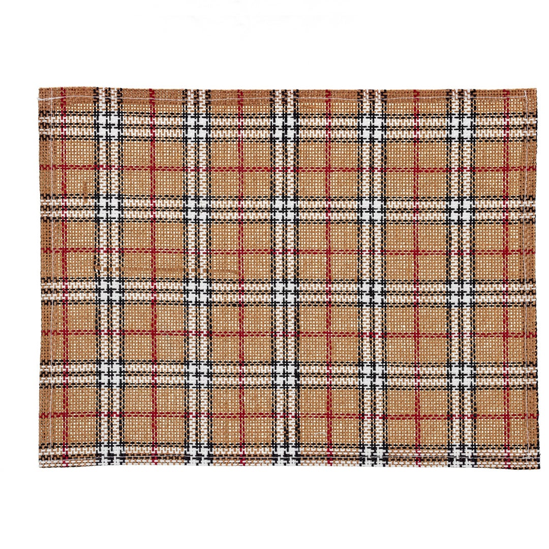 Placemats, 16 x 12 Inch, Vinyl, Vintage Scotch Plaid, Rectangular,1 - 6 COUNT