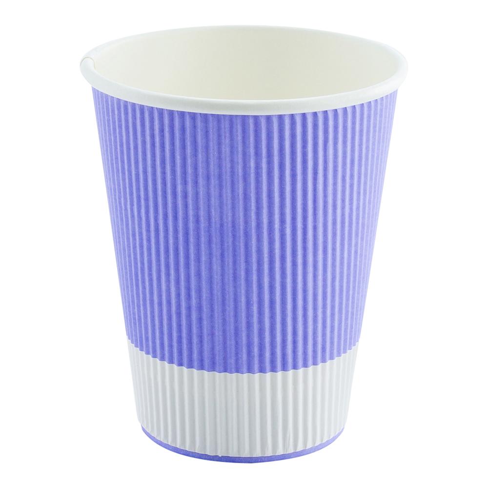 Cups, Hot, 12 Ounce, Paper, Light Purple, Ripple Wall,1 - 25 COUNT