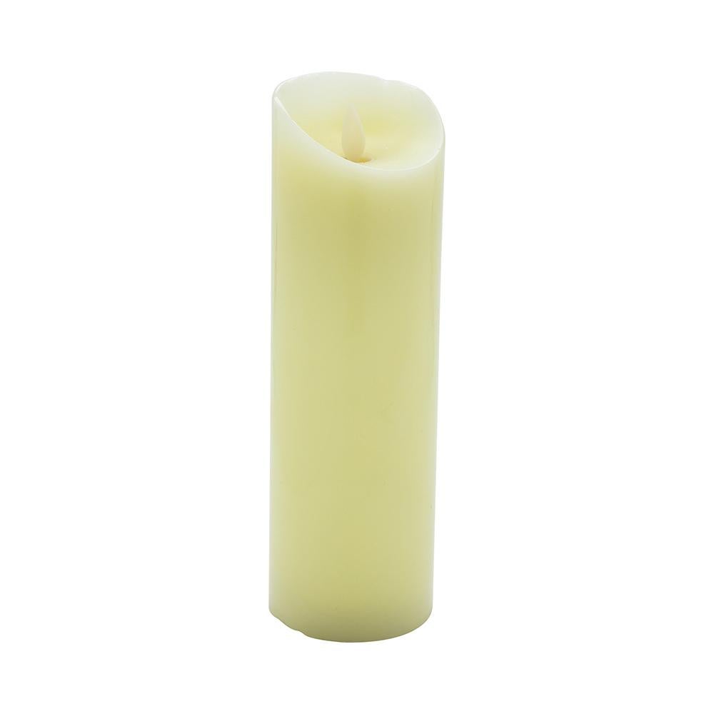 Candle, Pillar, Flameless, 3 x 8.75 Inch, Ivory, Wax, Programmable,1 - 1 EACH