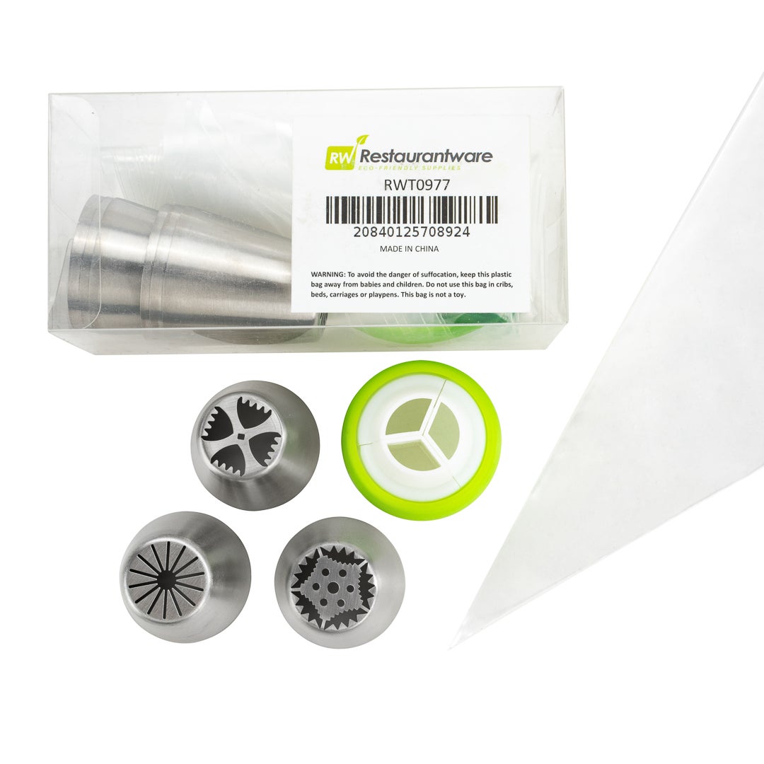 Piping Tip Set, Russian, 20-Piece, Stainless Steel,1 - 1 EACH