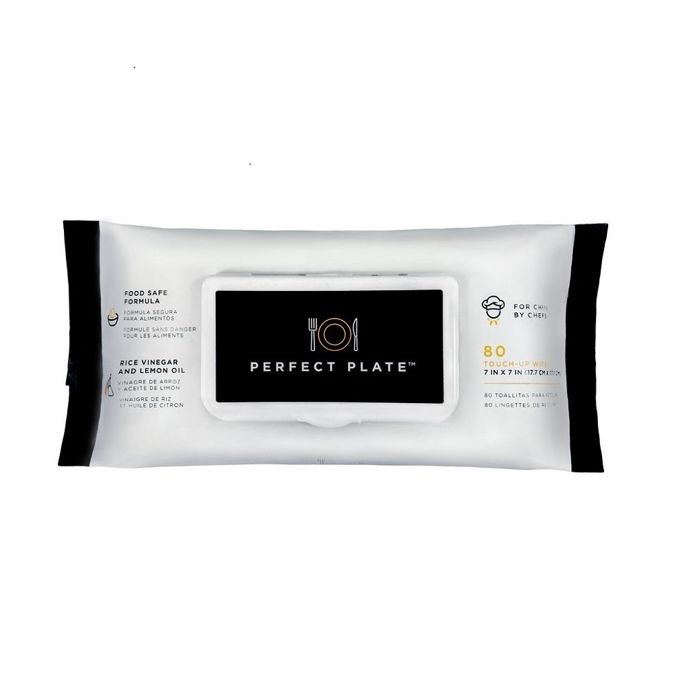 Wipes, Plate Touch-Up, Food Safe, 7 x 7 Inch,12 - 80 COUNT