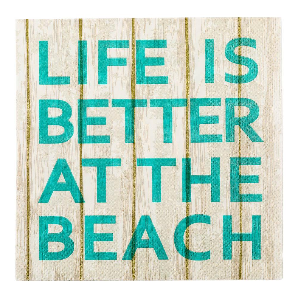 Napkins, Lunch, Assorted Beach Theme, 13 x 13 Inch,1 - 20 COUNT