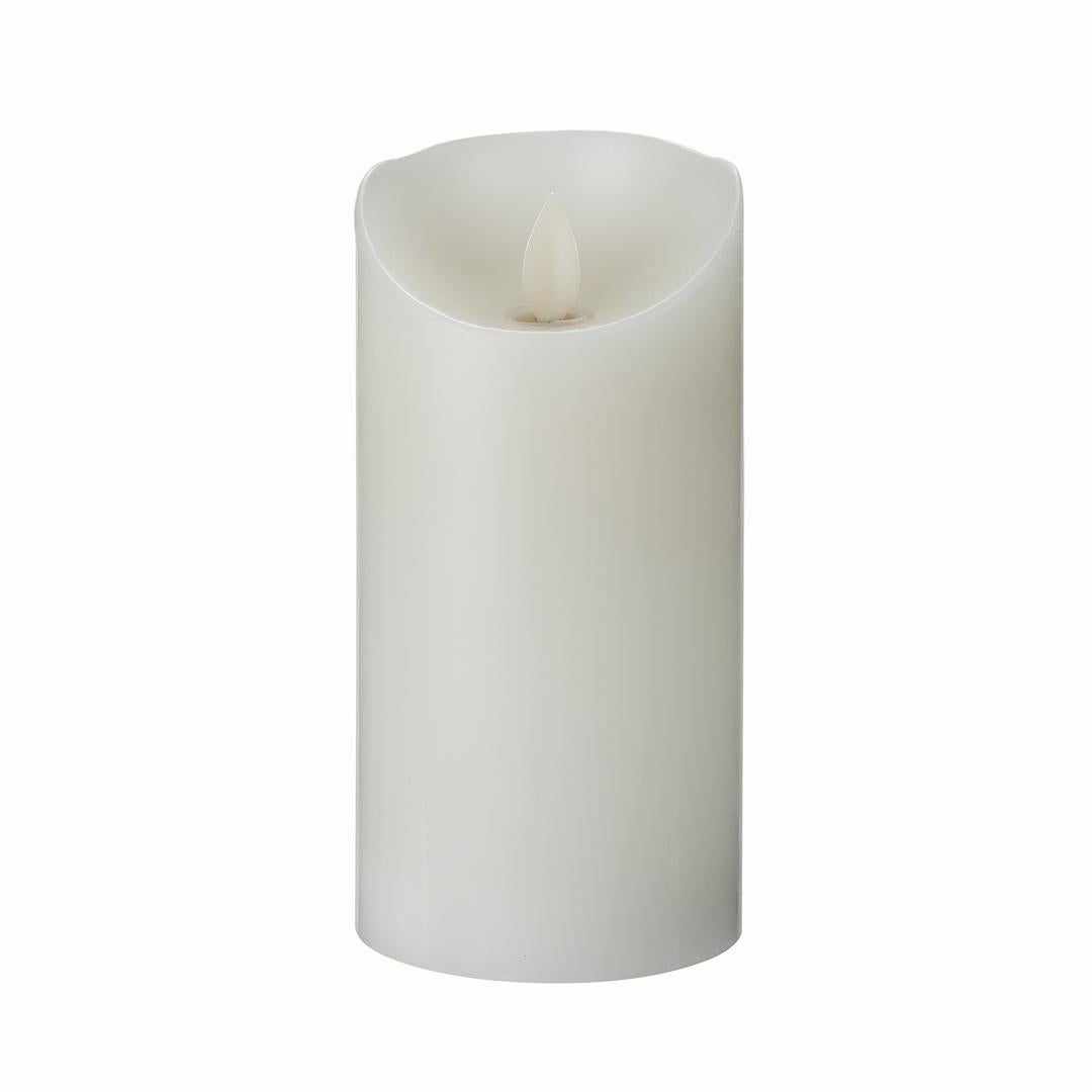 Candle, Pillar, Flameless, 3 x 6 Inch, White, Wax, Programmable,1 - 1 EACH