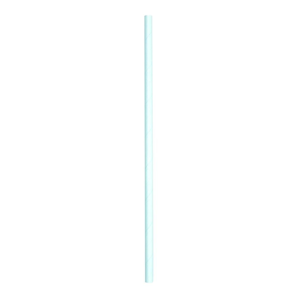 Straws, 7.75 Inch, Paper, Light Mint, Biodegradable,1 - 25 COUNT