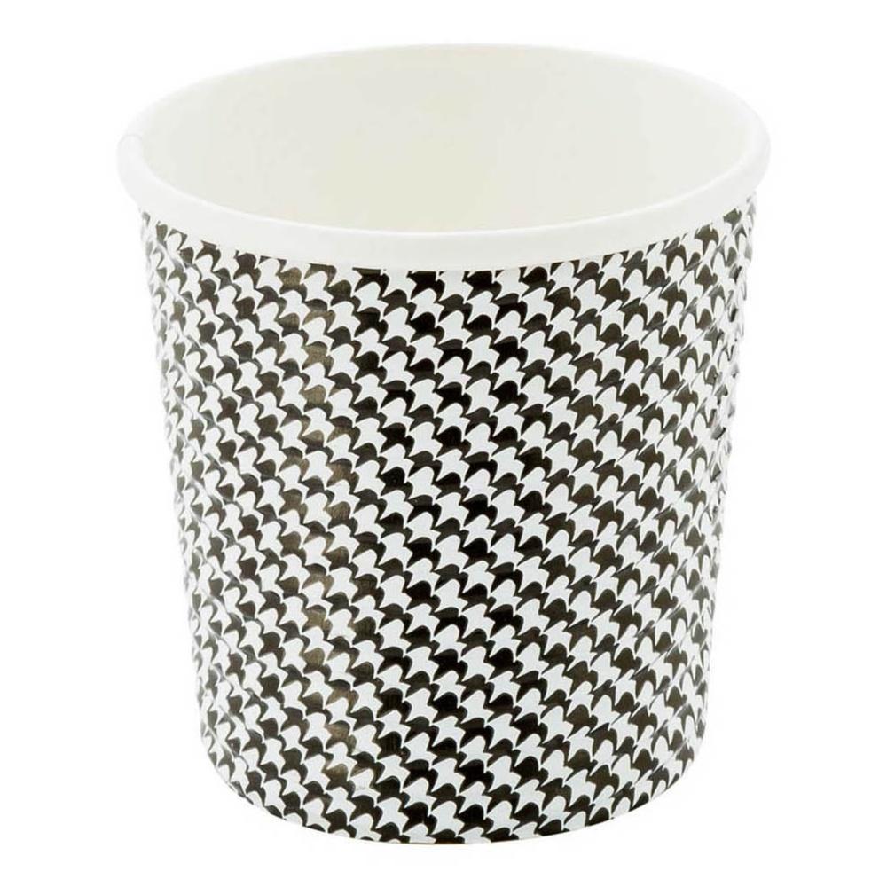 Cups, Hot, 4 Ounce, Paper, Houndstooth Print, Spiral Wall,1 - 25 COUNT