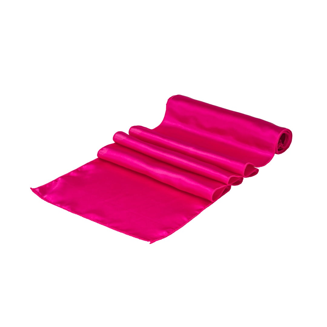 Table Runners, 12 x 108 Inch, Satin, Dark Pink,1 - 10 COUNT