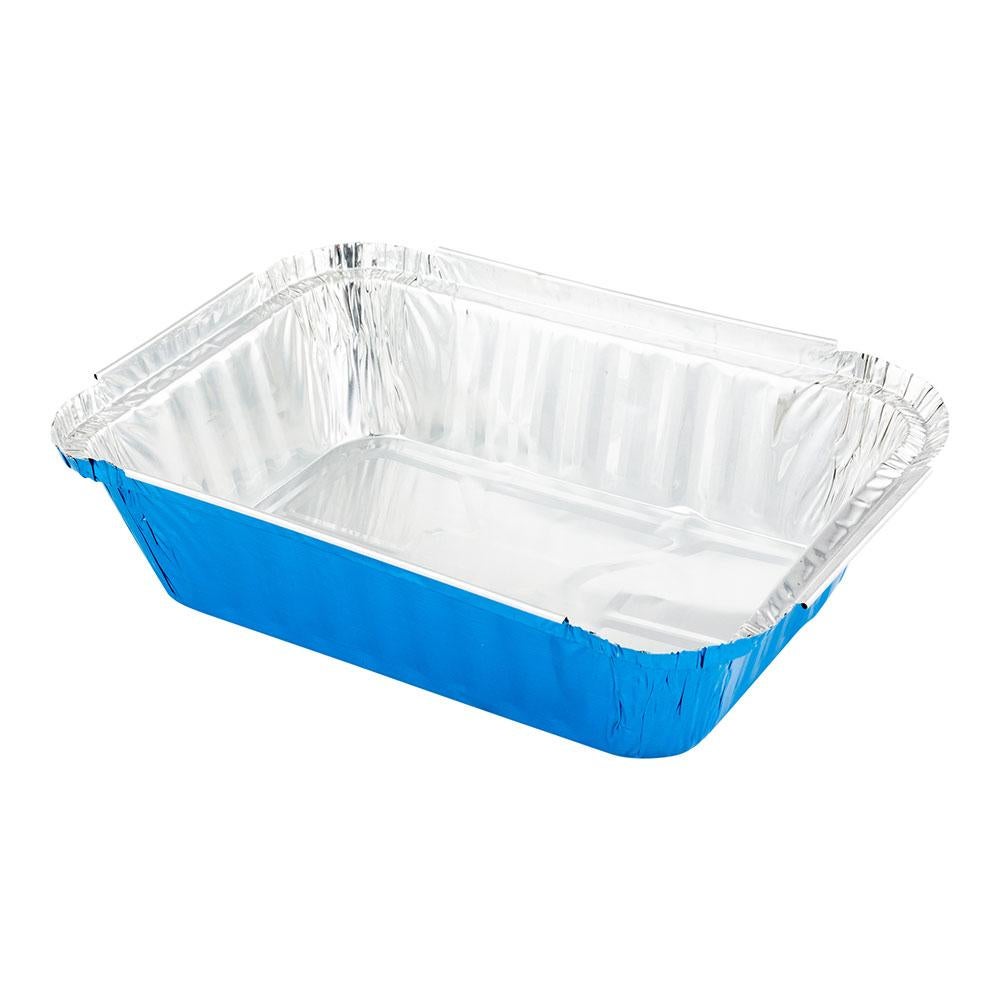Containers, Take-Out, 16 Ounce, 7.25 x 5.25 x 2 Inch, Blue, with Polka Dot Paper Lid,1 - 50 COUNT