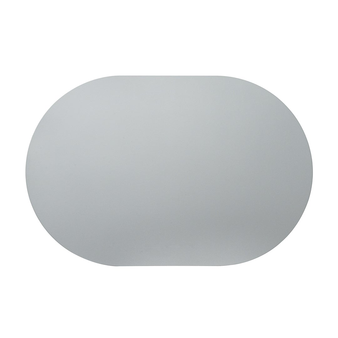 Placemats, 16 x 12 Inch, Vinyl, Gray, Oval,1 - 6 COUNT