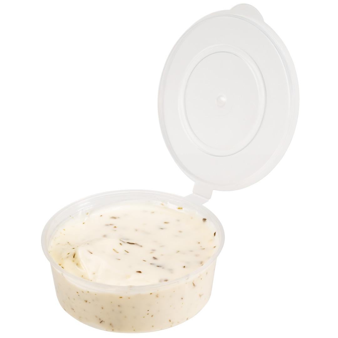 Cups, 3 Ounce, Plastic, Clear, Hinged Lid,1 - 100 COUNT