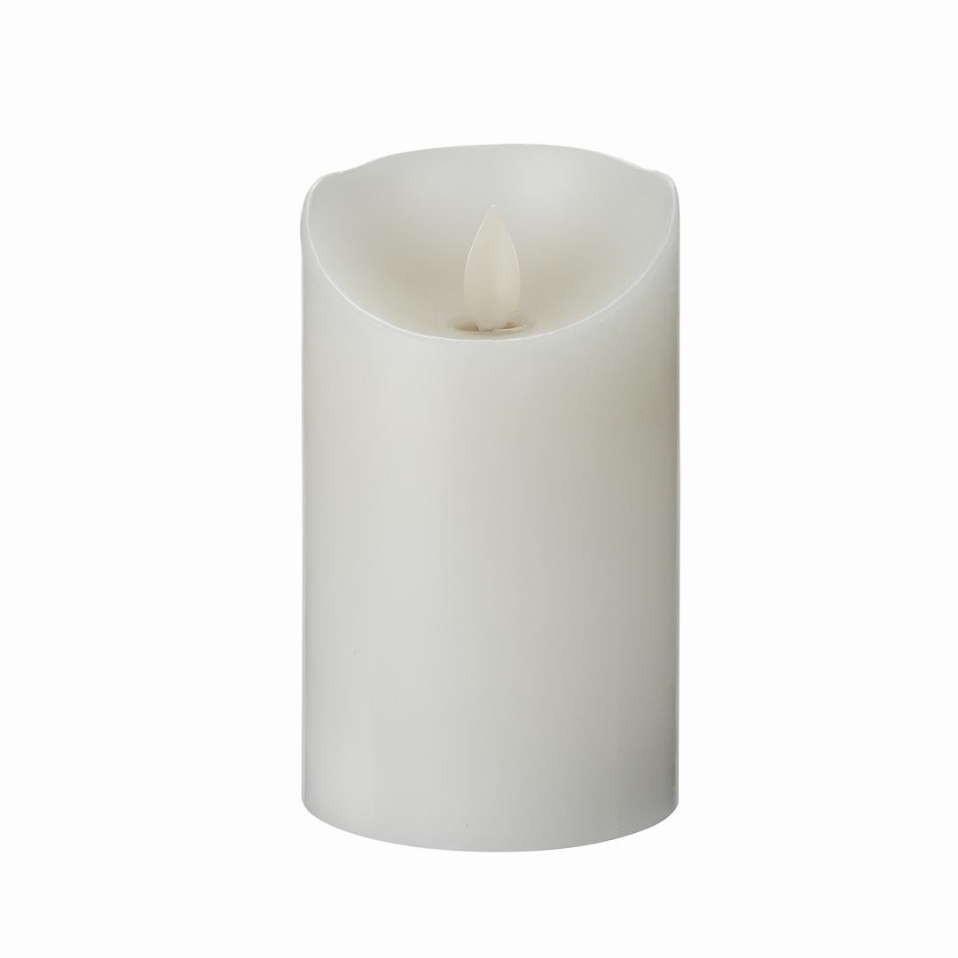 Candle, Pillar, Flameless, 3 x 5 Inch, White, Wax, Programmable,1 - 1 EACH