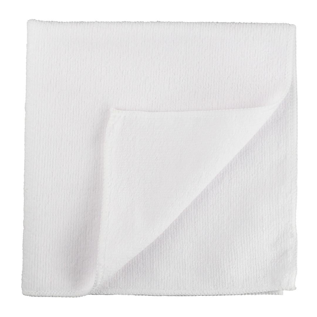 Wipers, Microfiber, White, 16 x 16 Inch,1 - 10 COUNT