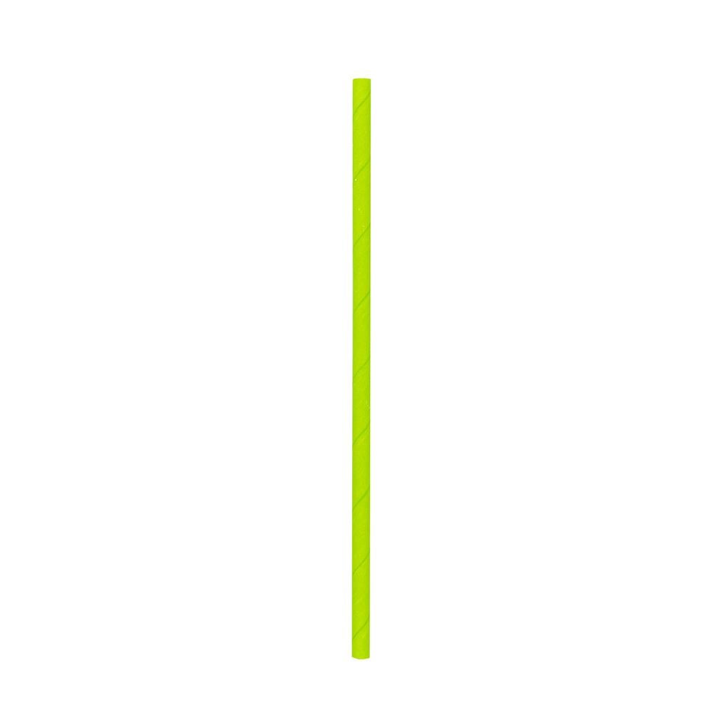Straws, 7.75 Inch, Paper, Lime, Biodegradable,1 - 25 COUNT