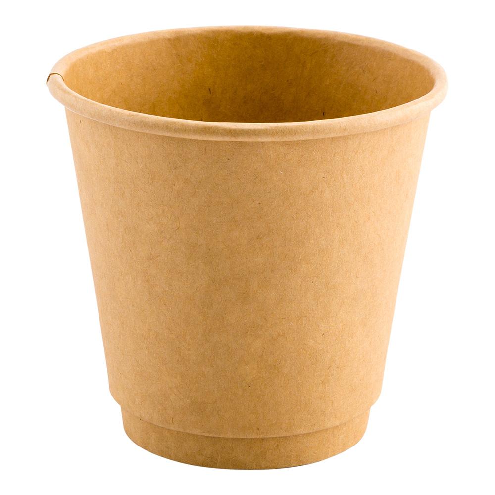 Cups, Hot, 8 Ounce, Paper, Kraft, Double Wall,1 - 25 COUNT