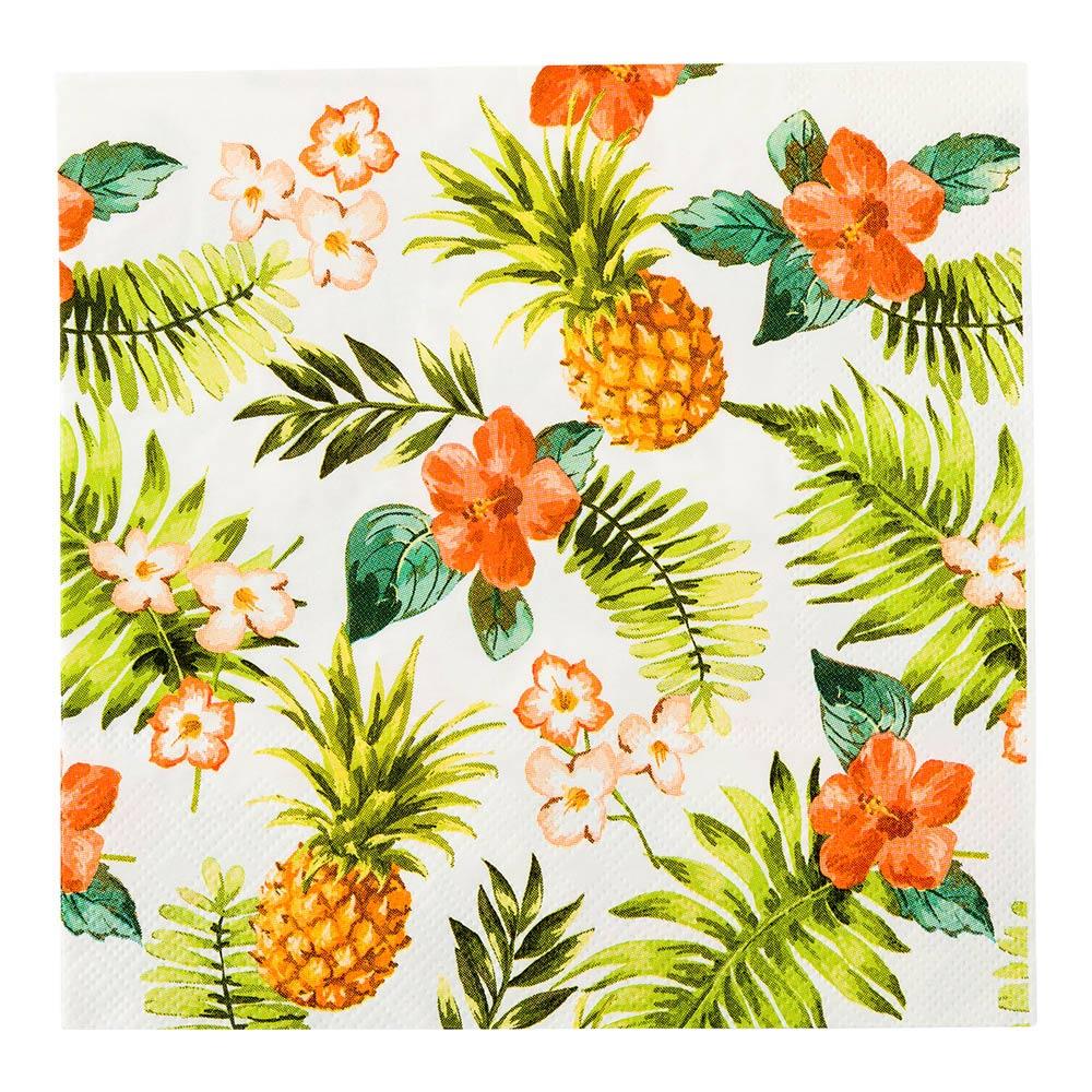 Napkins, Lunch, Hawaiian Print, 13 x 13 Inch,1 - 20 COUNT