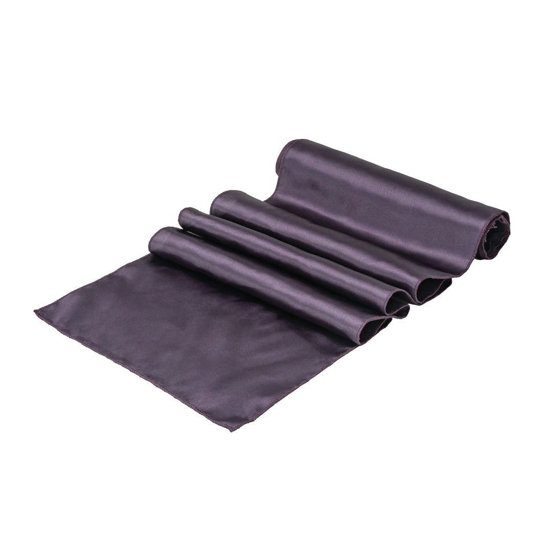 Table Runners, 12 x 108 Inch, Satin, Dark Purple,1 - 10 COUNT