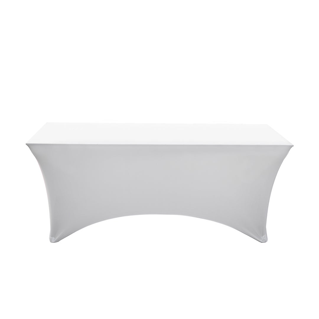 Table Covers, 72 x 30 Inch, Spandex, White, Rectangular,1 - 10 COUNT