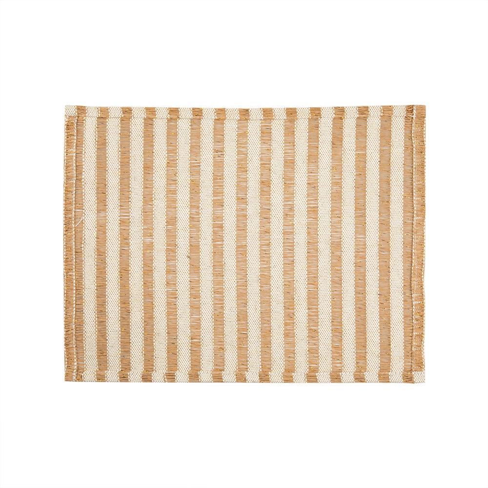 Placemats, 16 x 12 Inch, Light Brown Stripe, Rectangular,1 - 6 COUNT