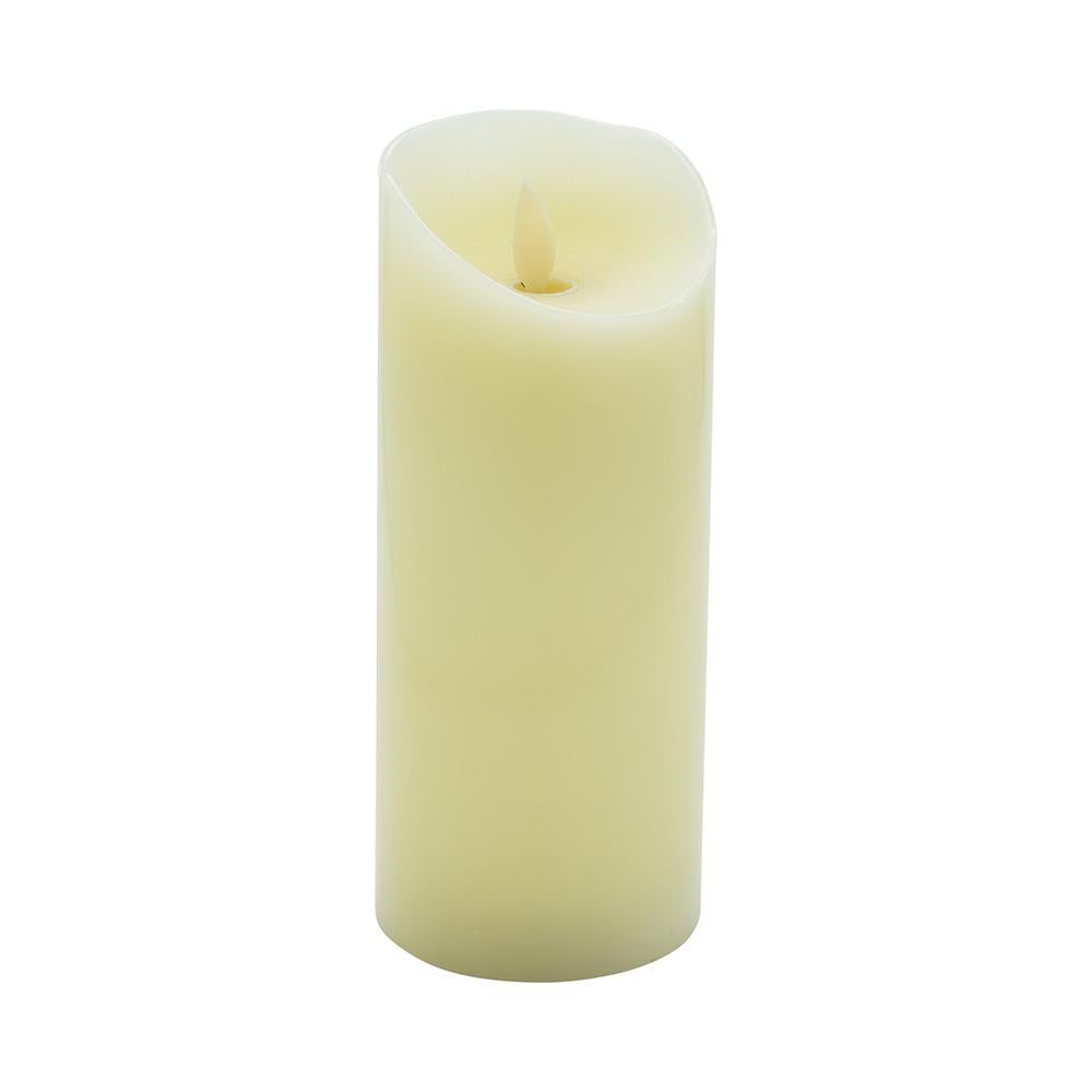 Candle, Pillar, Flameless, 3 x 7 Inch, Ivory, Wax, Programmable,1 - 1 EACH