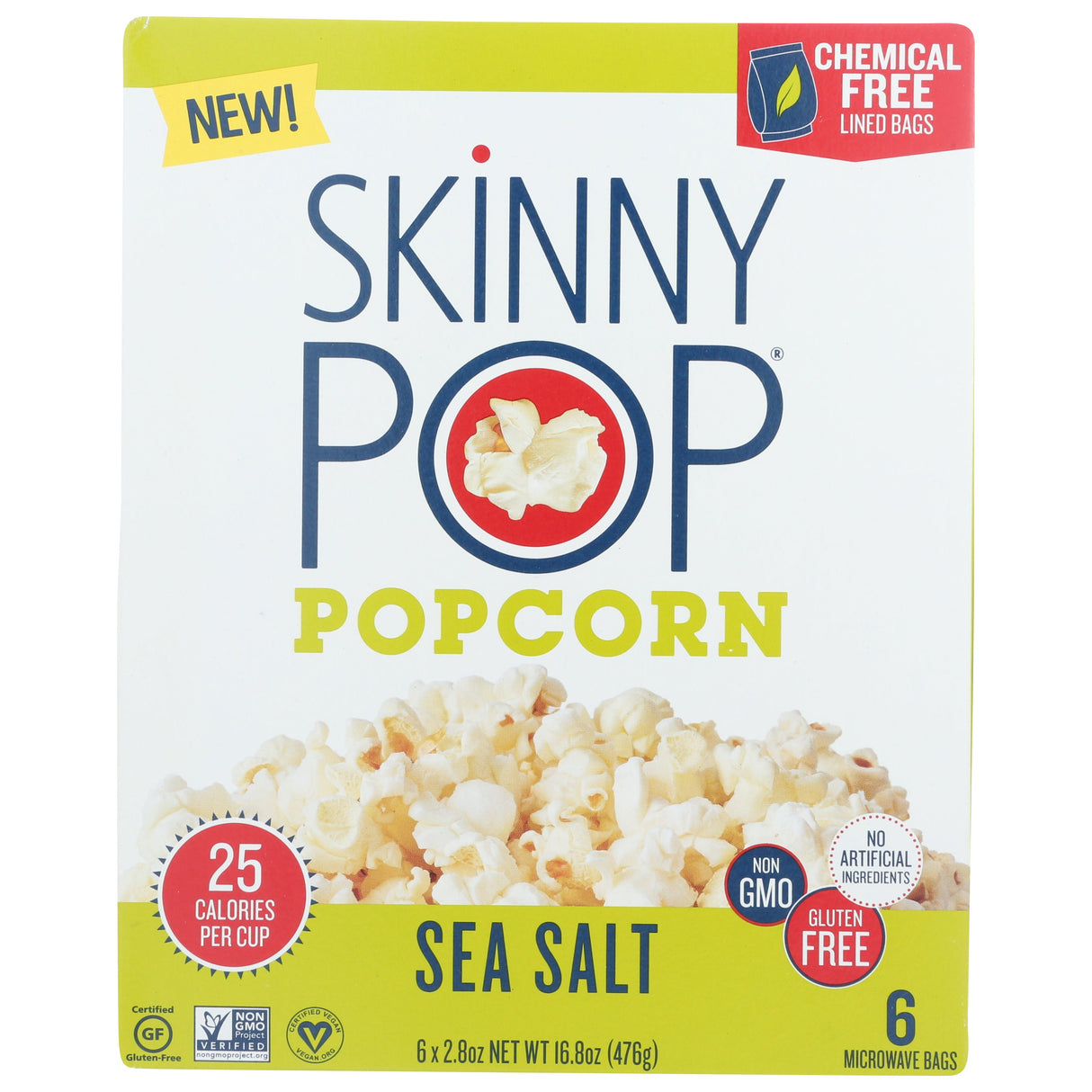 Popcorn, Unpopped, Sea Salt,6 - 16.8 OUNCE