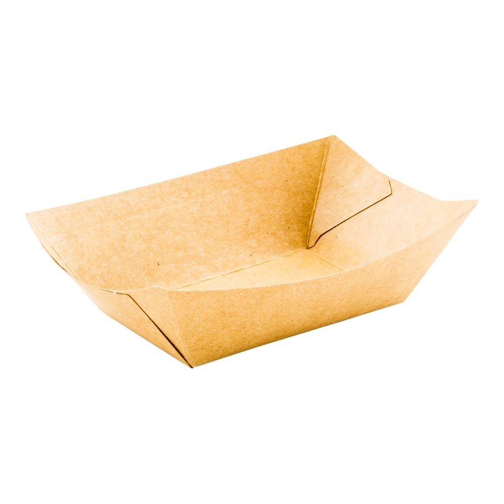 Trays, Food, 3.25 x 2 x 1.50 Inch, Paper, Kraft, Boat,1 - 50 COUNT