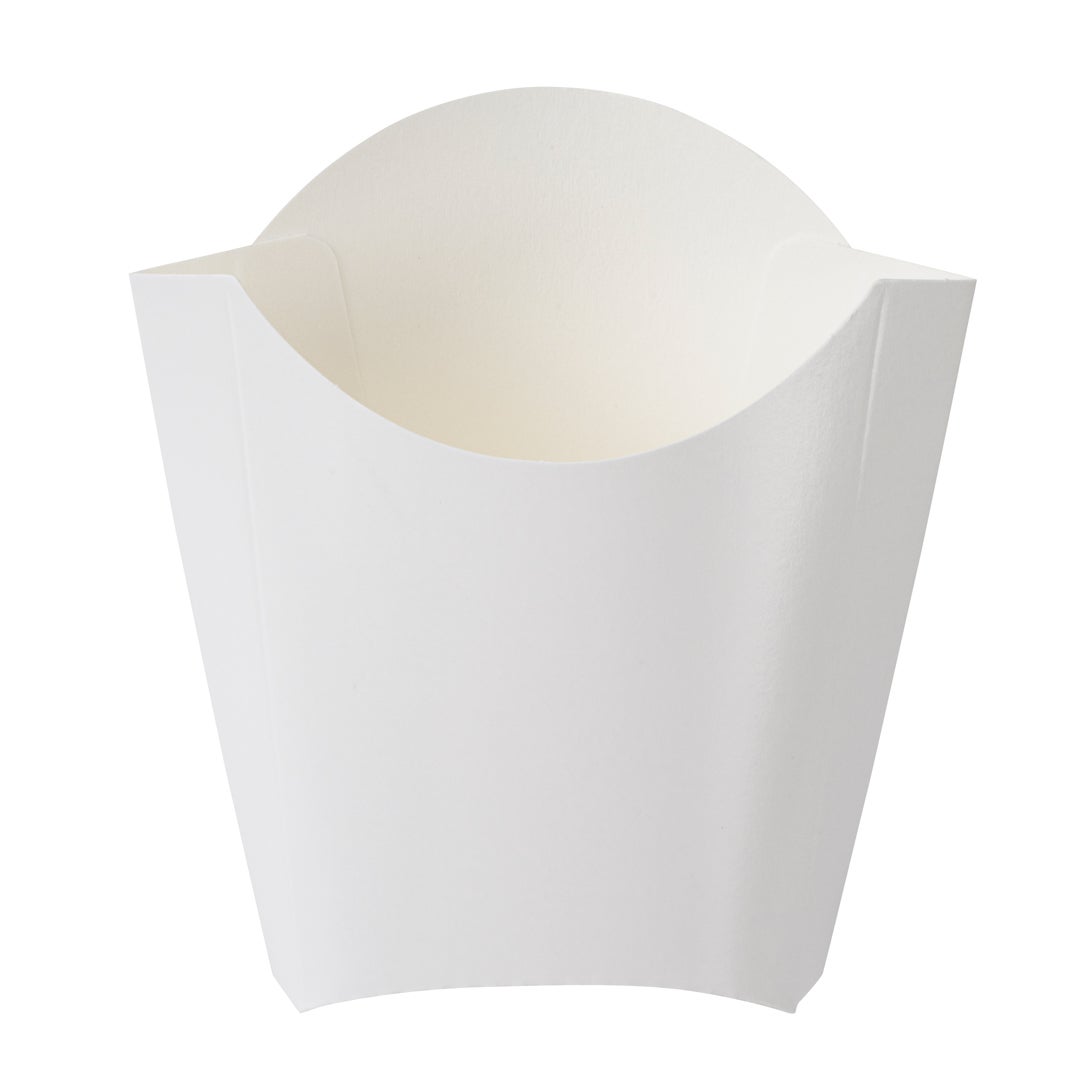 Cups, Fry, 4 x 2.75 x 3.5 Inch, Paper, White,1 - 100 COUNT