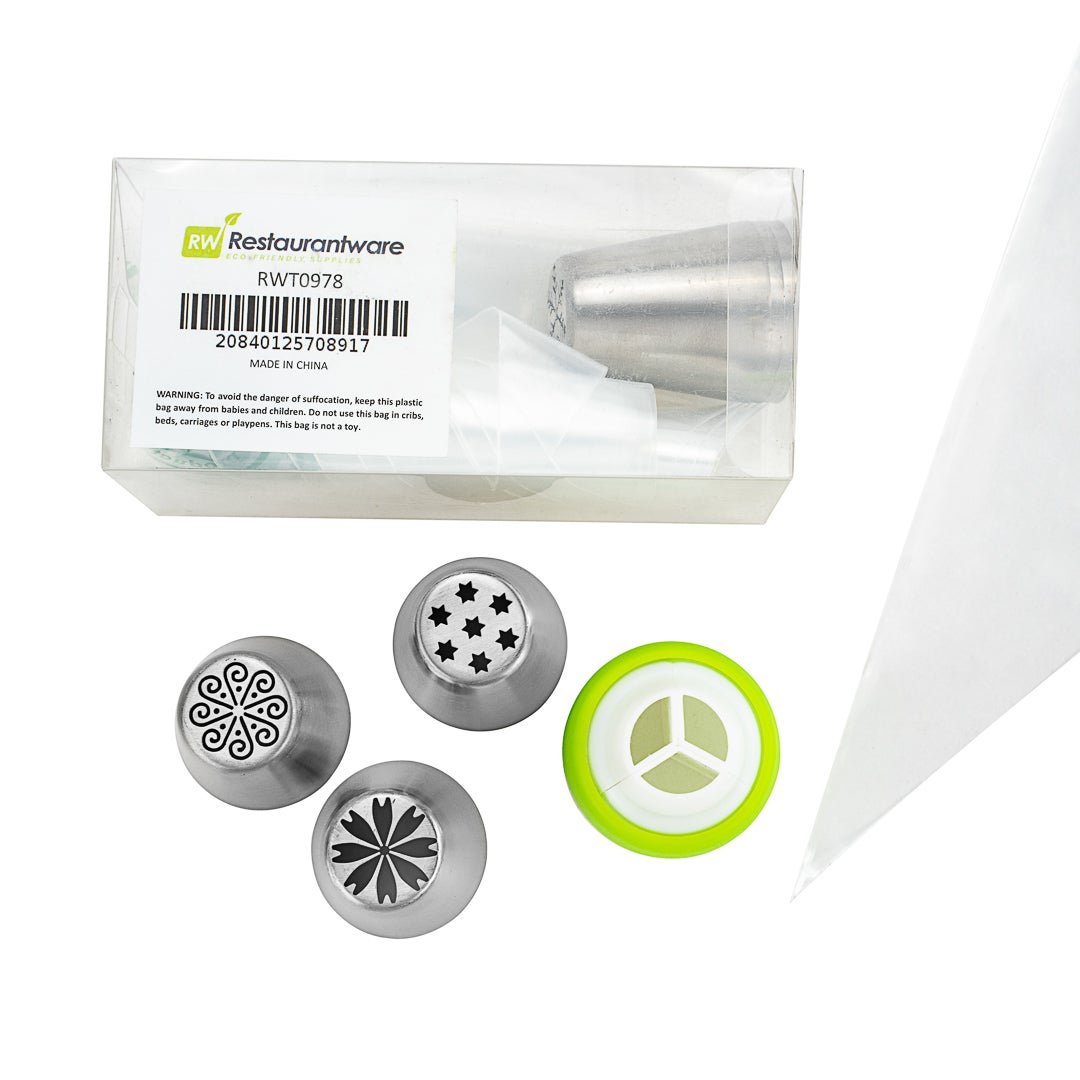 Piping Tip Set, Russian, 17-Piece, Stainless Steel,1 - 1 EACH