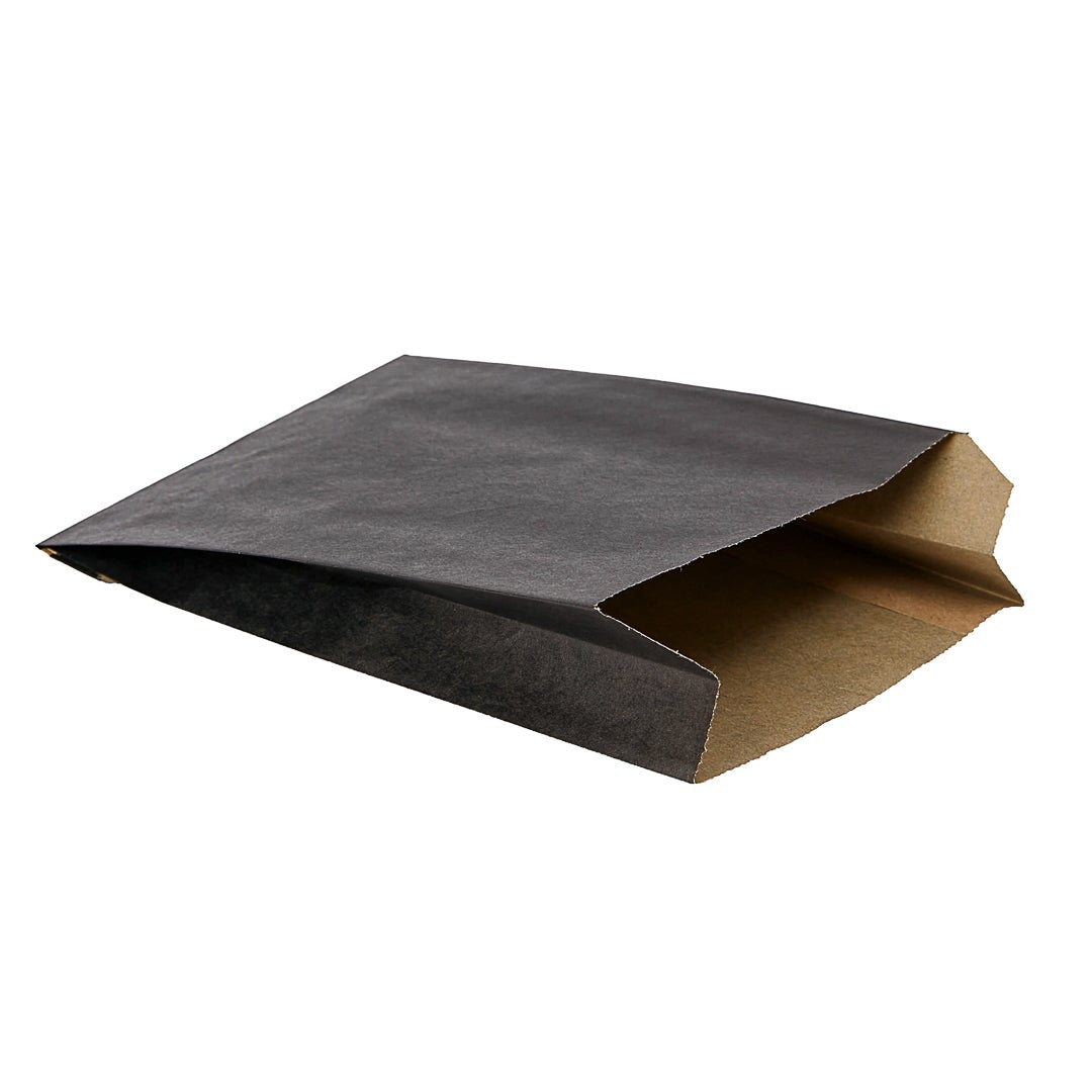 Bags, French Fry, 7 x 3 x 11 Inch, Paper, Black,1 - 100 COUNT