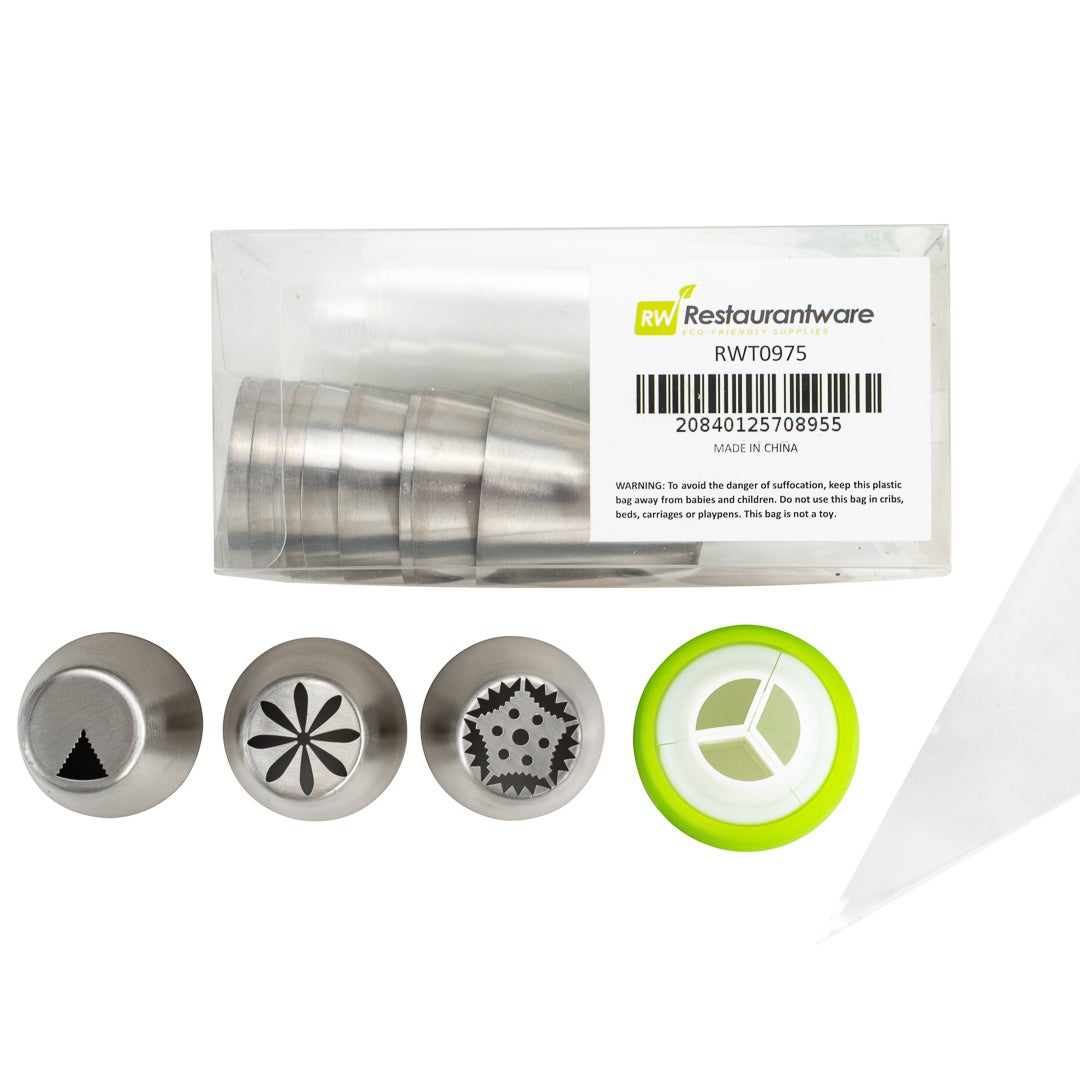 Piping Tip Set, Russian, 23-Piece, Stainless Steel,1 - 12 COUNT