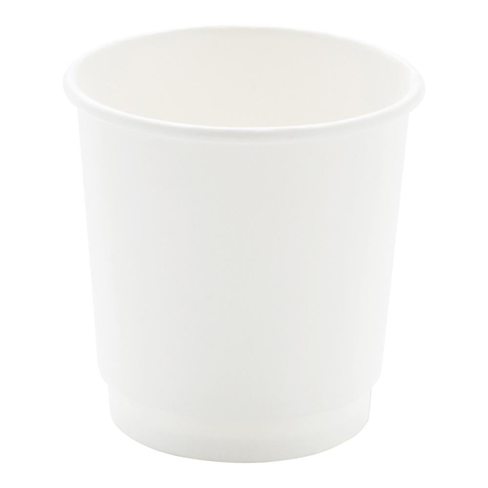 Cups, Hot, 4 Ounce, Paper, White, Double Wall,1 - 25 COUNT