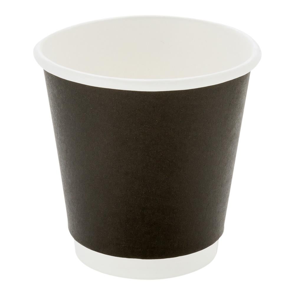 Cups, Hot, 8 Ounce, Paper, Black, Double Wall,1 - 25 COUNT