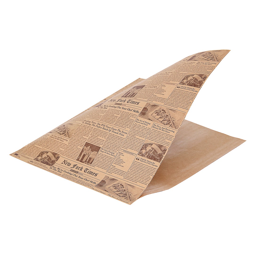Bags, Double Open, 10 x 9 Inch, Greaseproof Paper, Newsprint,1 - 100 COUNT
